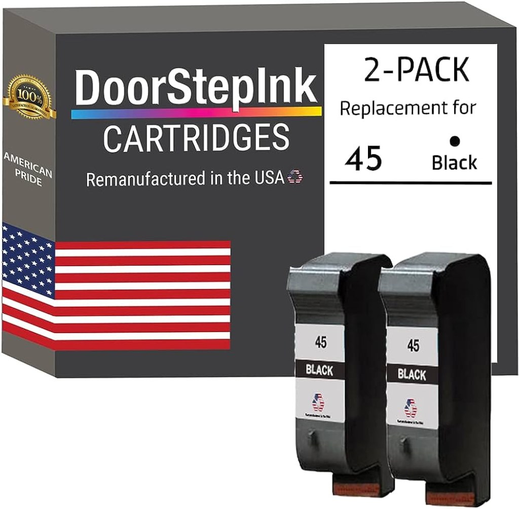 Picture of: DoorStepInk Remanufactured Ink in The USA Cartridge Replacements for HP   516 516A  Black Twin Pack for HP Printer Color Copier , 10, ,