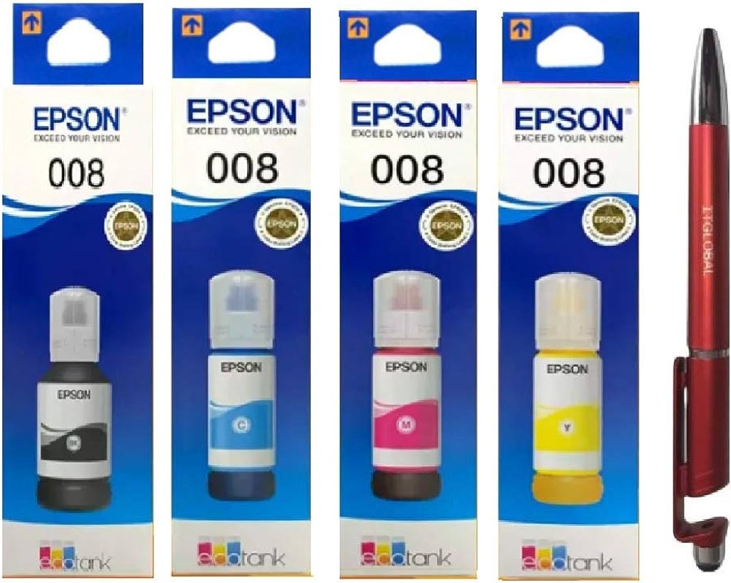 Picture of: Epson  (TG TG TG TG) B/C/Y/M Ink Bottle Set for L L  L L50 L550 L560 Bundle with ITGLOBAL ™  in  Multi-Function Pen