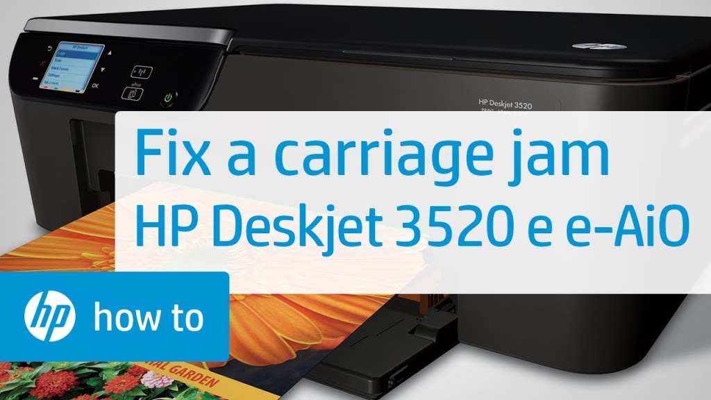 Picture of: Fixing a Carriage Jam  HP Deskjet  e-All-in-One Printer  HP