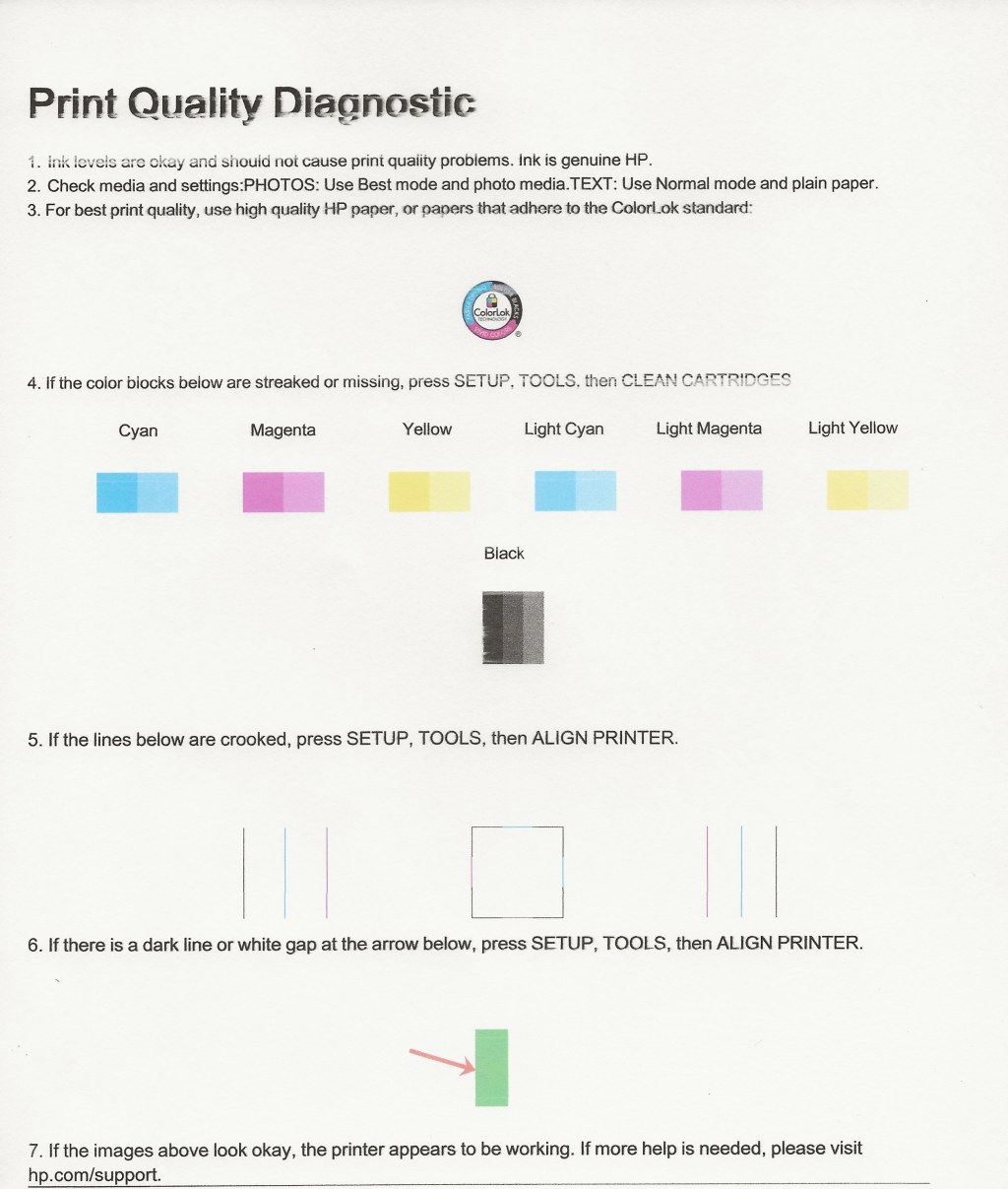 Picture of: HP Envy Photo  printer leaving light streaks on paper – HP