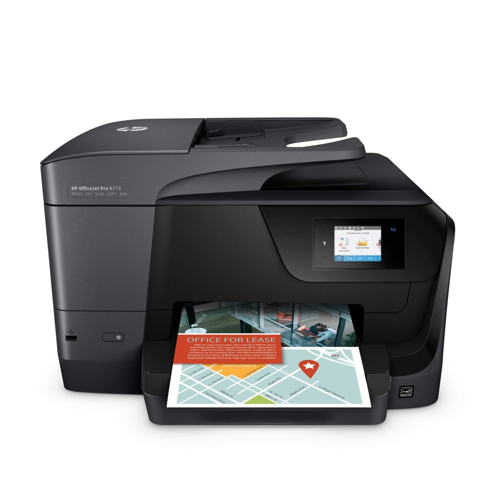 Picture of: HP OfficeJet Pro  Multifunktionsdrucker (Instant Ink, Drucker, Scanner,  Kopierer, Fax, WLAN, LAN, Duplex, Airprint) mit  Probemonaten HP Instant